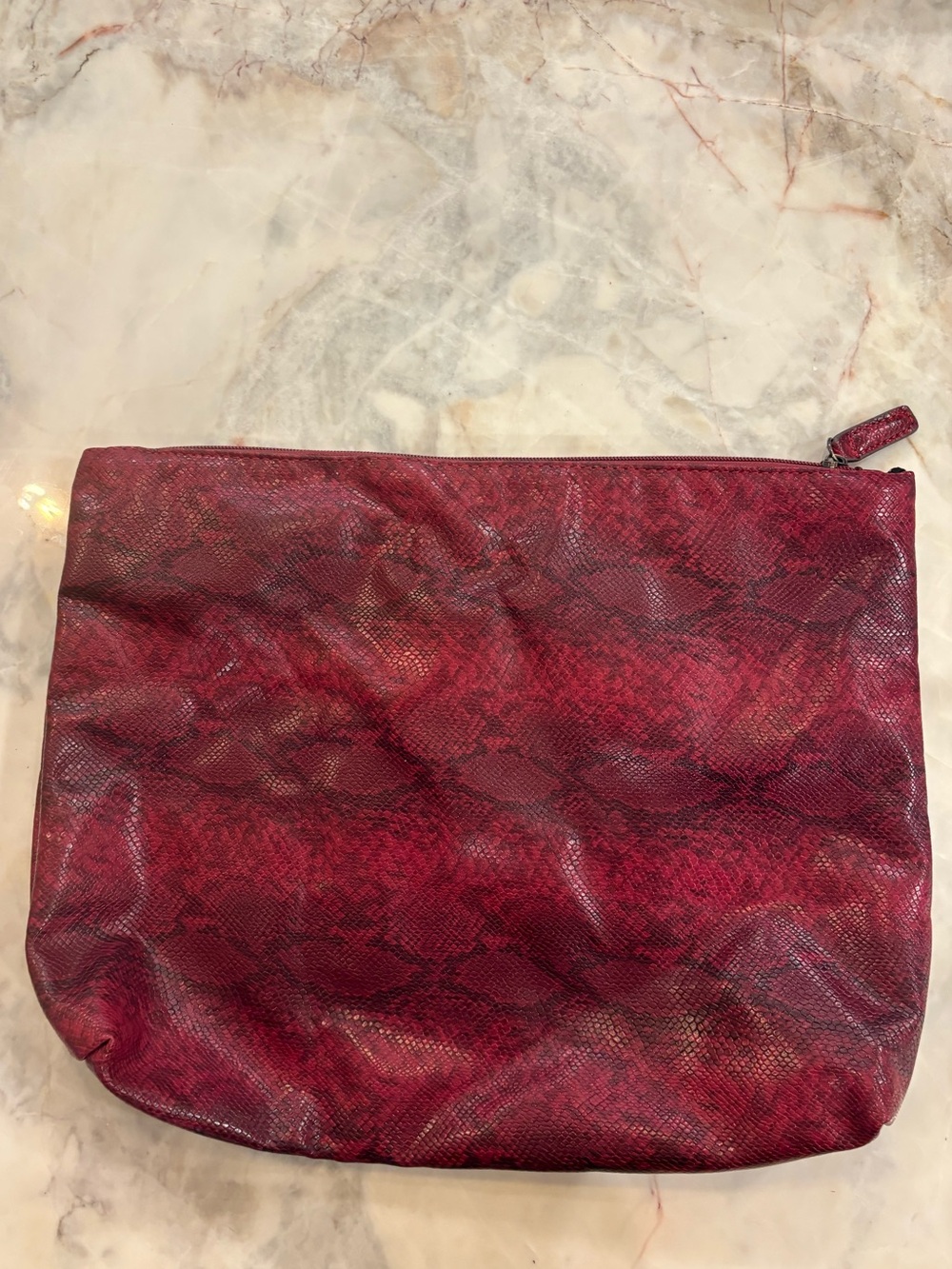 Free People Computer Bag Red Snake-Print